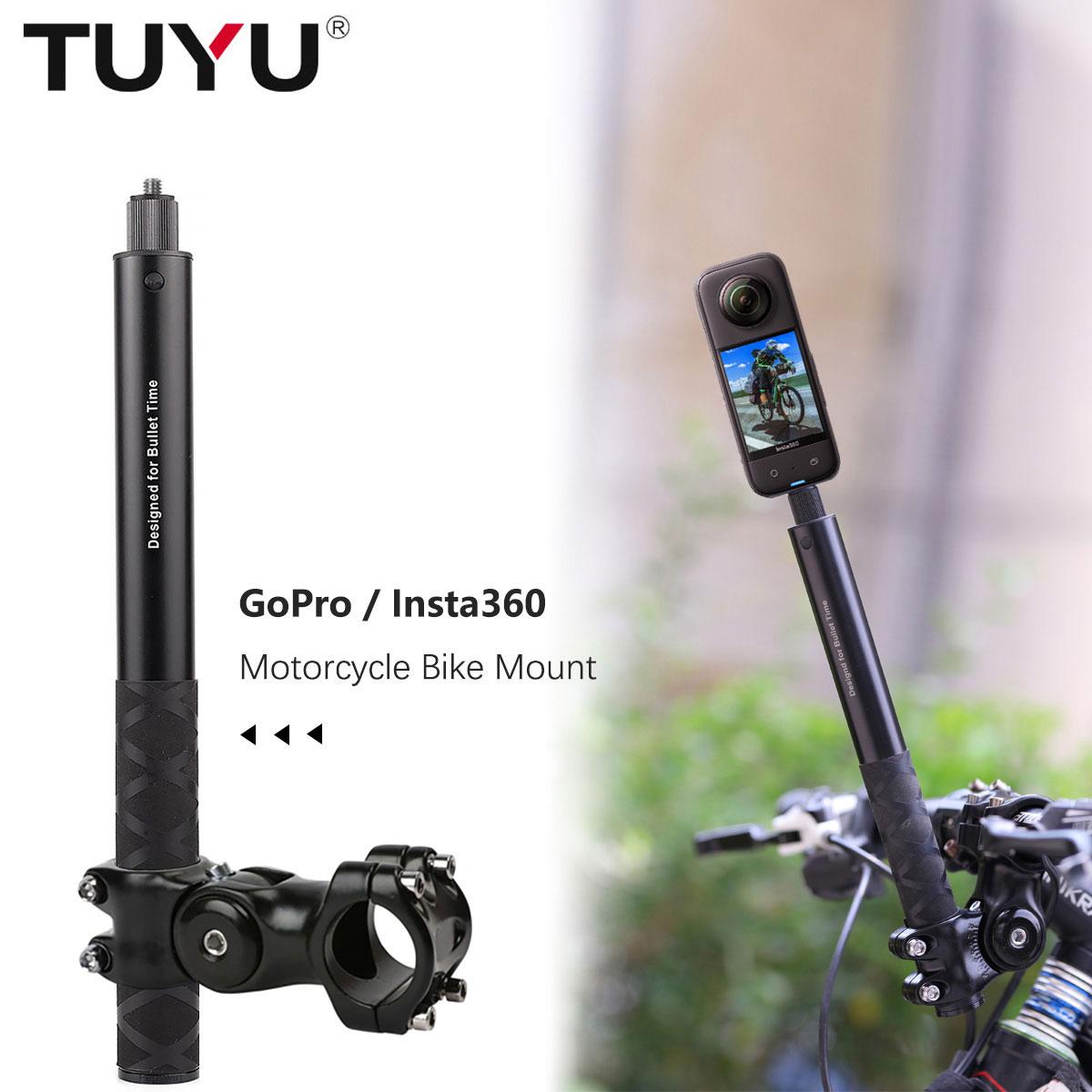 Xe máy tay lái xe đạp gắn khung hình vô hình cho GoPro Max Hero11 Insta360 X3 One X2 DJI Moto Camera Phụ kiện