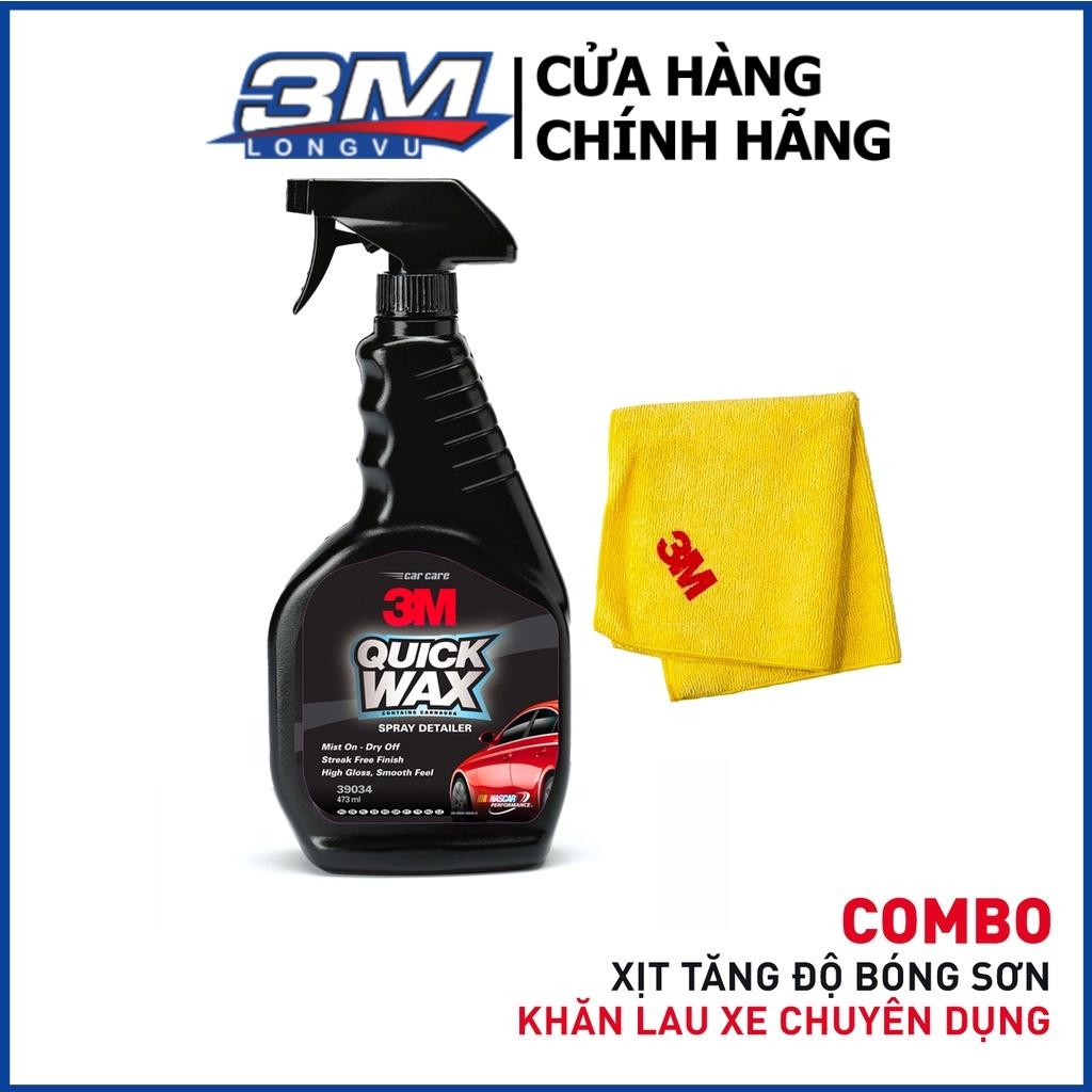 Combo Chai Xịt Tăng Độ Bóng Sơn 3M 39034 473ml Và Khăn Lau Xe Chuyên Dụng 3M - 3M Long Vu