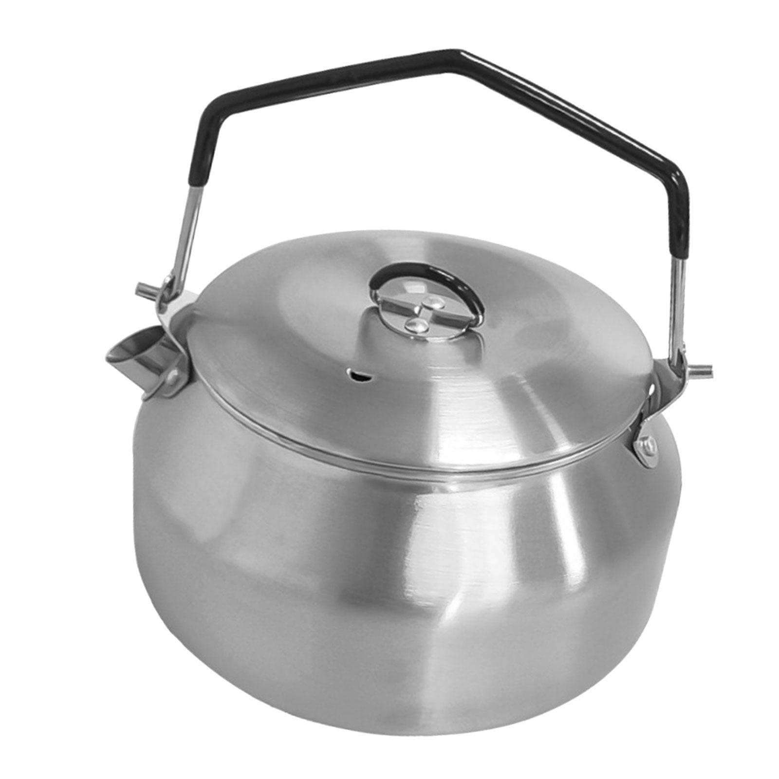 1.1L Outdoor Camping Kettle, Stainless Steel Tea Kettle, Compact Lightweight Coffee Pot