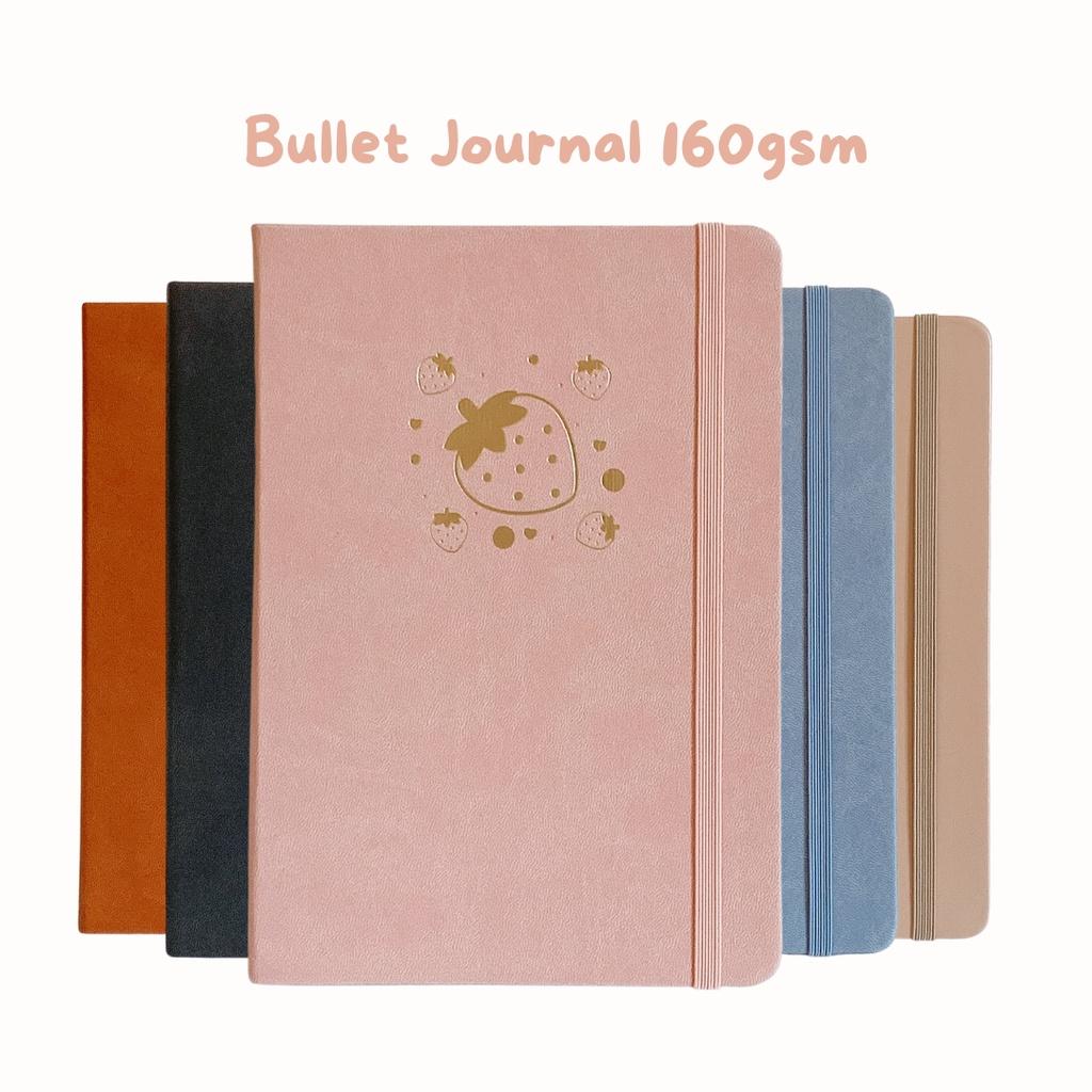Sổ Bullet Journal Giấy Dày 160GSM - Sổ Bìa Da ruột Dot Grid Chấm Bi 160 Trang