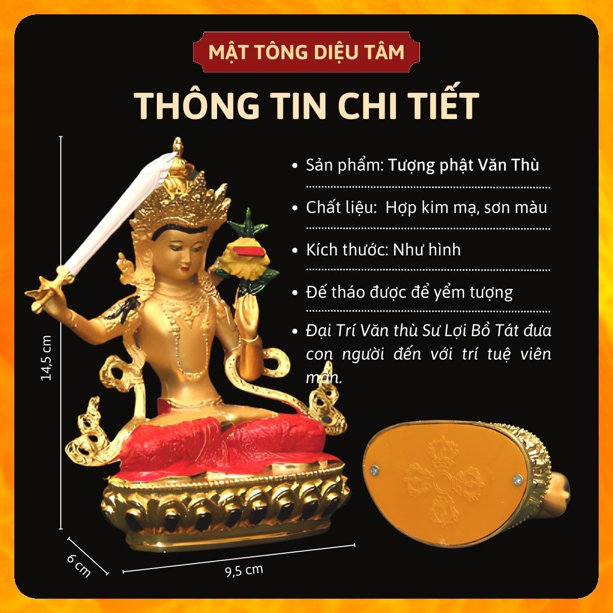 Tượng phật văn thù bồ tát mật tông Tây Tạng thờ cúng , tượng phật để ô tô