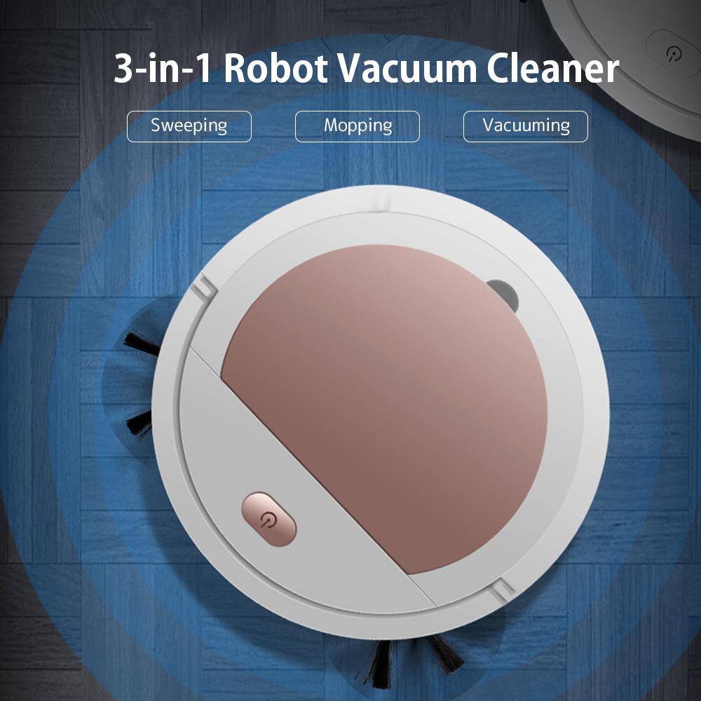 Robot hút bụi 3 trong 1, quét, lau, hút bụi,chất liệu ABS cao cấp, hình thức ngắn gọn và đẹp mắt, sử dụng lâu bền