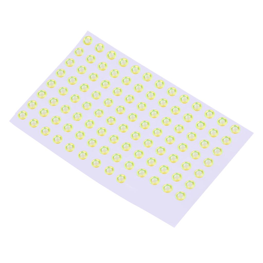 100 Pieces Fishing Lure Eyes Lifelike Yellow Self Adhesive Eyes Fishing Eyes