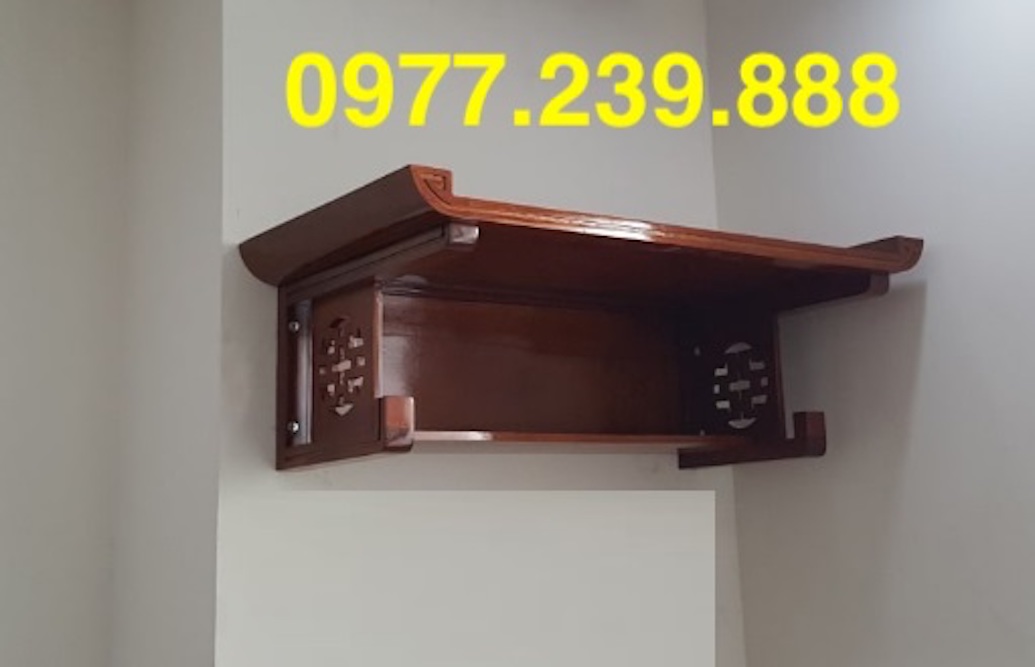 Bàn thờ treo thọ cuốn gỗ sồi 81cm