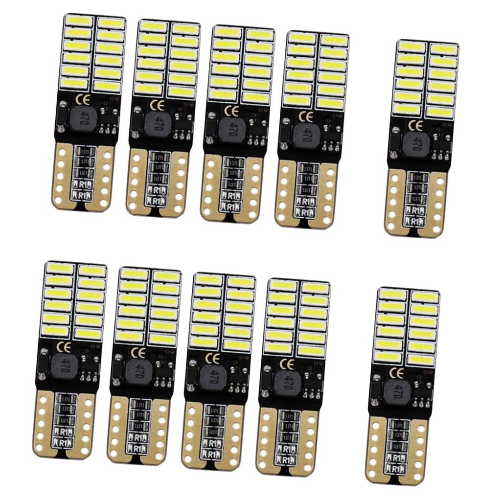10 Pieces Canbus Error Free T10 4014 24SMD Car Wedge Light Bulbs Corner Light