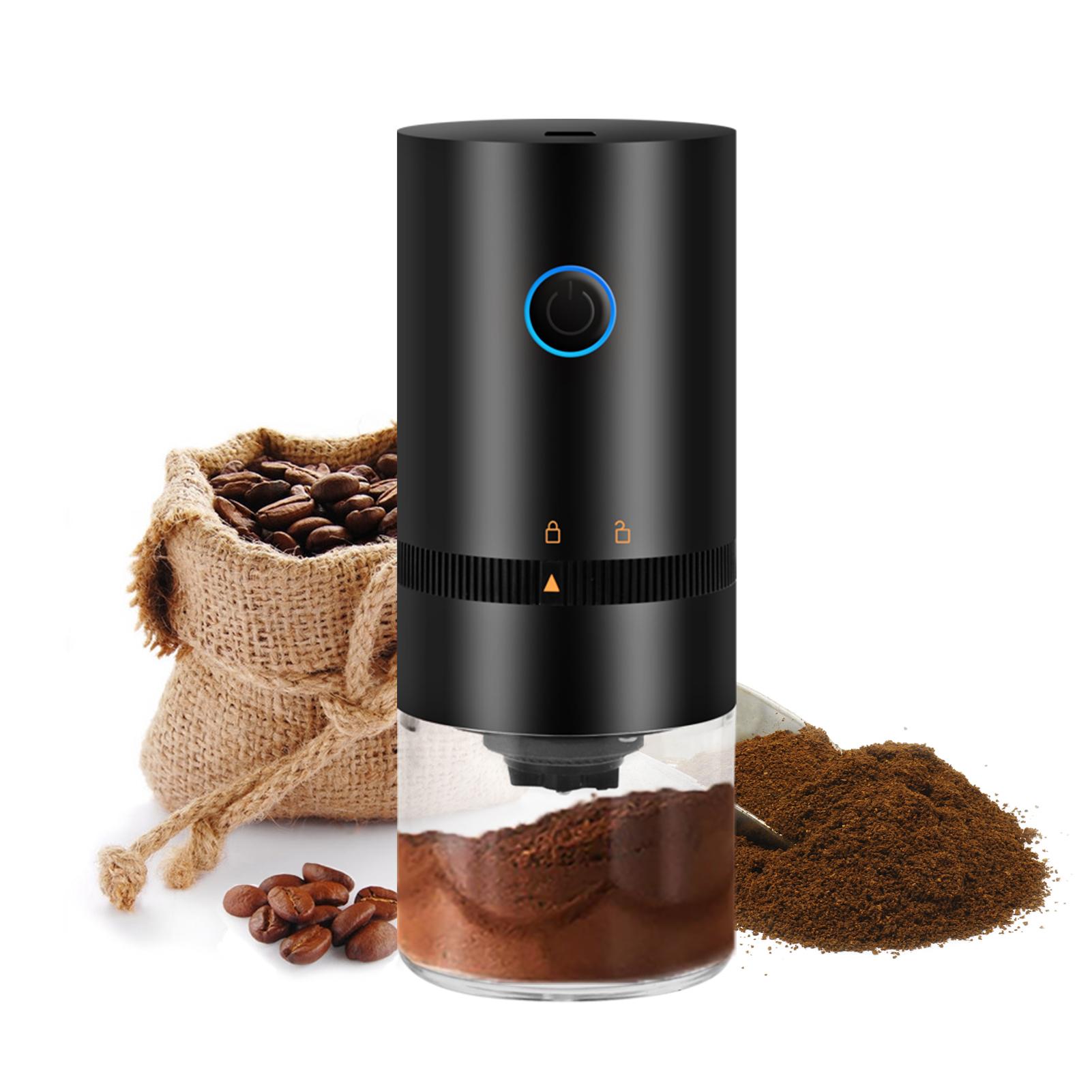 Máy xay cà phê Mini Electric BURR di động có thể điều chỉnh với buồng chứa tháo rời, xay mịn