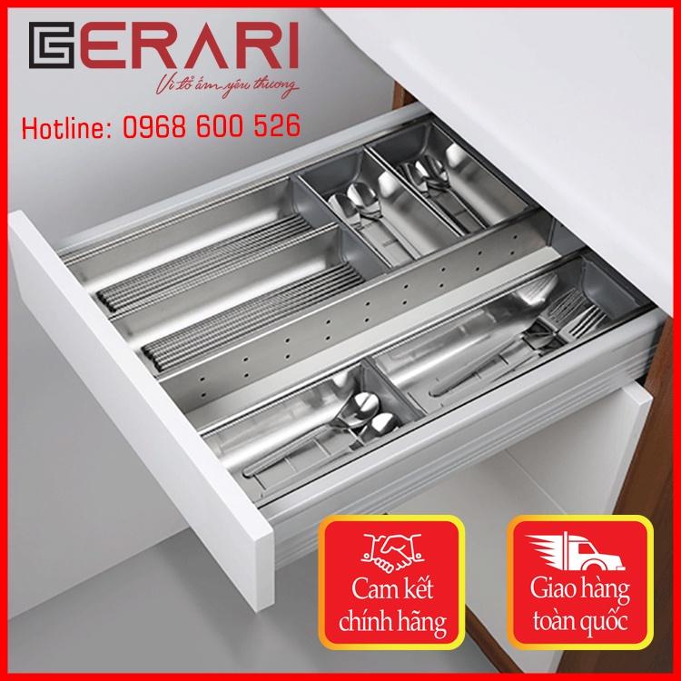 Khay chia thìa rĩa bằng inox (Khay chia thìa dĩa không mở rộng hãng Gerari