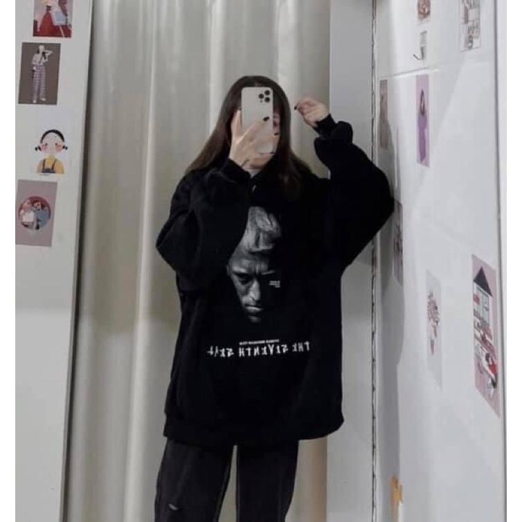 Áo hoodie mặt chàng trai dòng chữ TTA