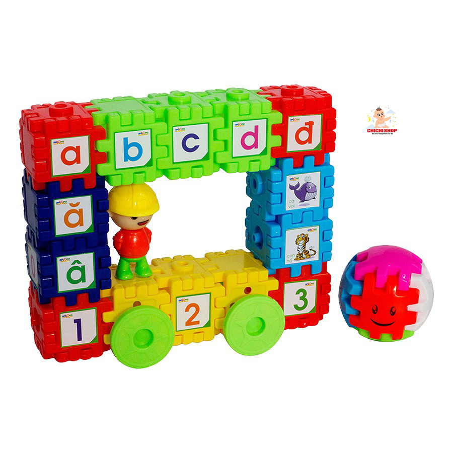 Đồ Chơi Xếp Hình 69 Chi Tiết Hình Vuông Diệu Kỳ, Giúp Bé Vừa Học Chữ Cái, Số Đếm Vừa Lắp Ghép Mô Hình