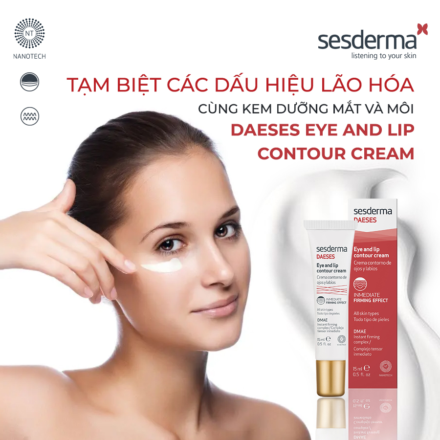 Kem dưỡng nâng cơ mắt & môi Sesderma Daeses 15ml