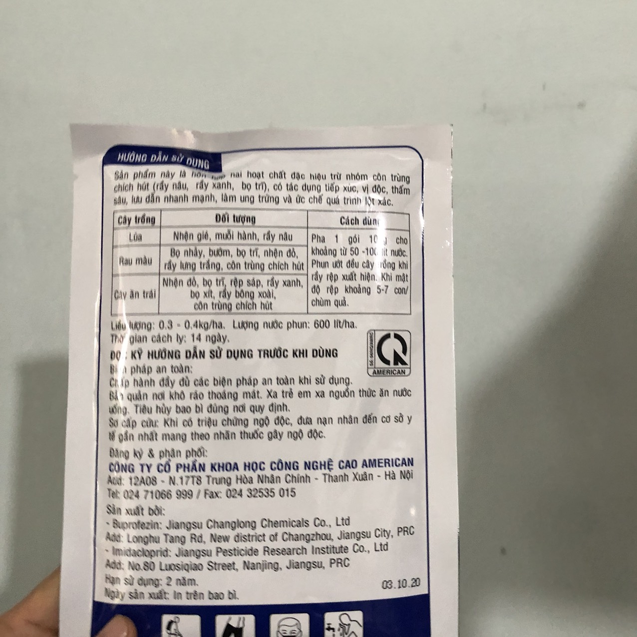 Combo 3 gói MÃNH HỔ - Diệt rầy, rệp, nhện và côn trùng chích hút*Gói 100gr