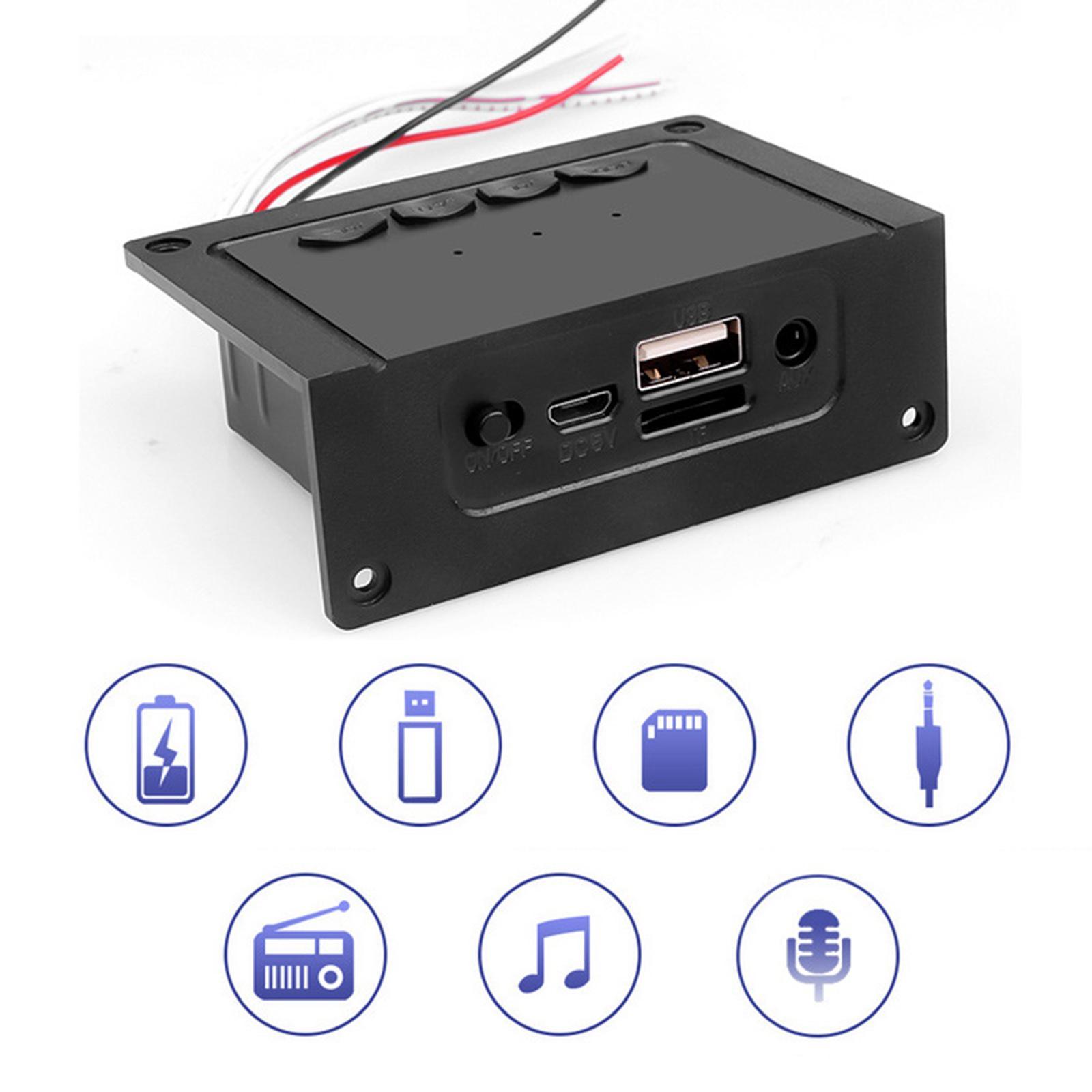 Car MP3 Board AUX Handsfree Calls 3.7V/5V FM Radio Amplifier Car