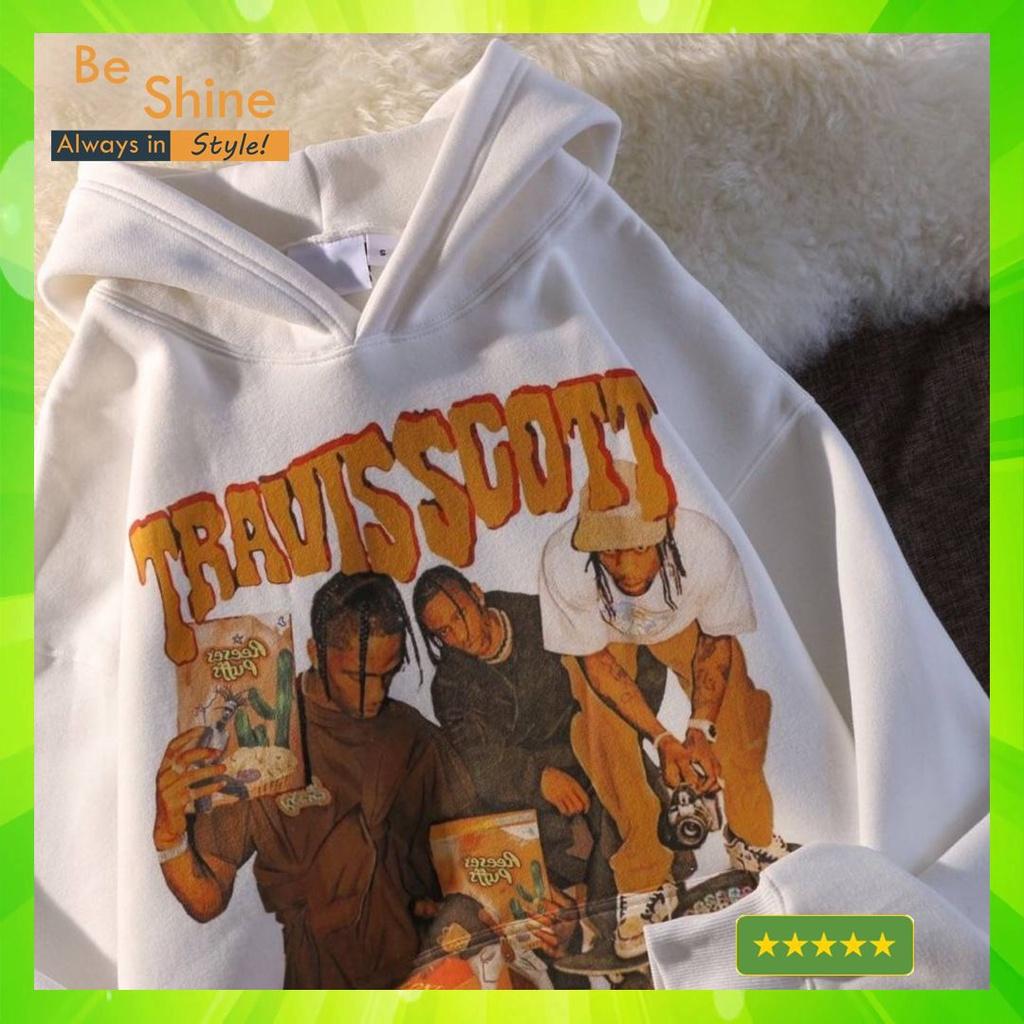 Áo Nỉ Hoodie có mũ Travis Scott, Hoodie Nam Nữ Form Rộng Unisex, chất nỉ bông - Beshine Store