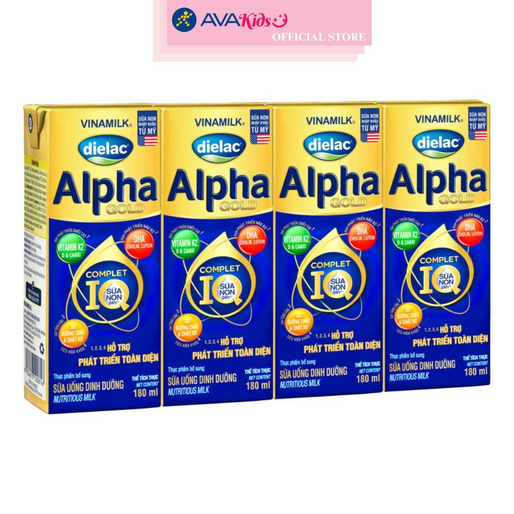 Thùng 48 hộp sữa pha sẵn Dielac Alpha Gold 180 ml (từ 1 tuổi)