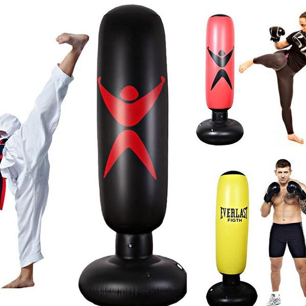 Bao Trụ Boxing Bơm Hơi Tự Cân Bằng Cao 1.6m