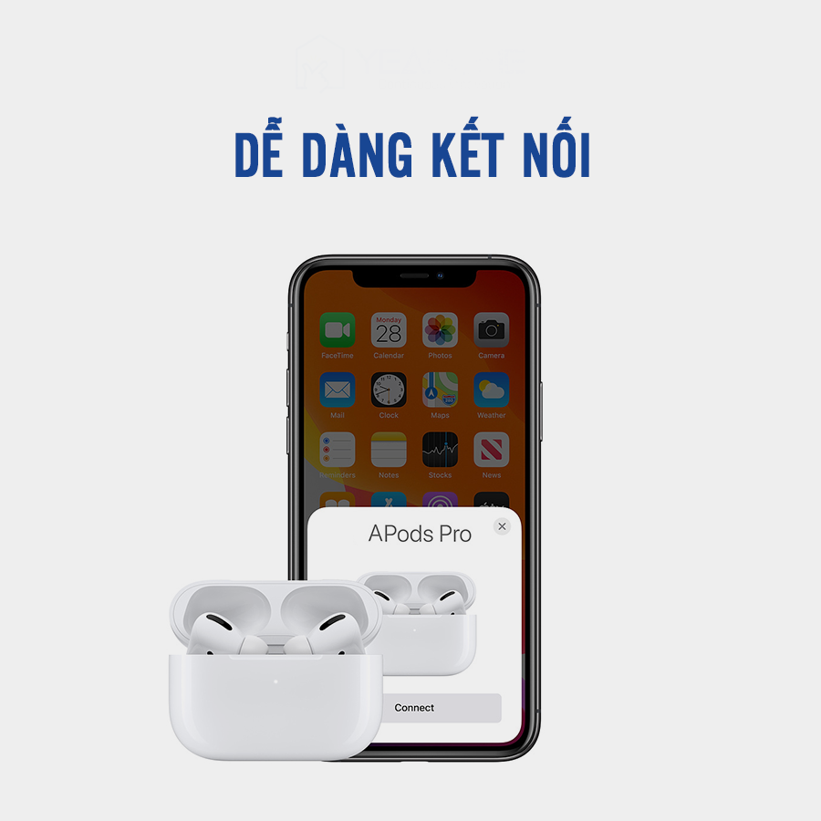 Tai nghe Bluetooth Yoobao AIRBUDS PRO cao cấp - Sạc không đây, định vị, chống ồn, cảm ứng - Hàng chính hãng