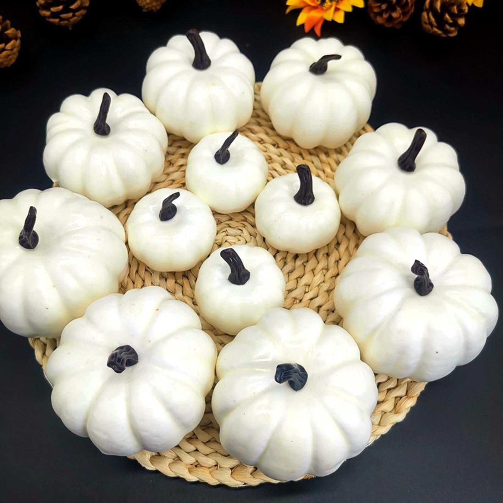 12Pcs Fake Pumpkins Model/ Mini Simulation Pumpkins Model/ Mini Children's Education Tool /Fake Foam Pumpkins for Halloween
