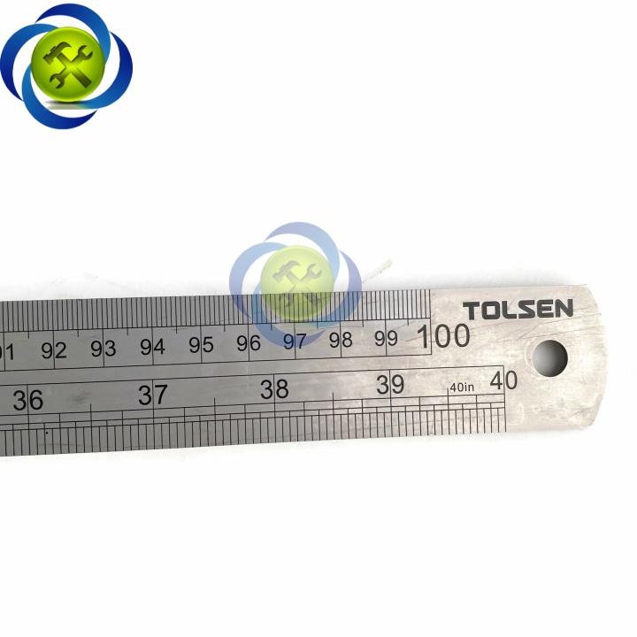 Thước lá 1000mm (100cm) Tolsen 35030 kích thước 1000mm x 32mm x 1.5mm