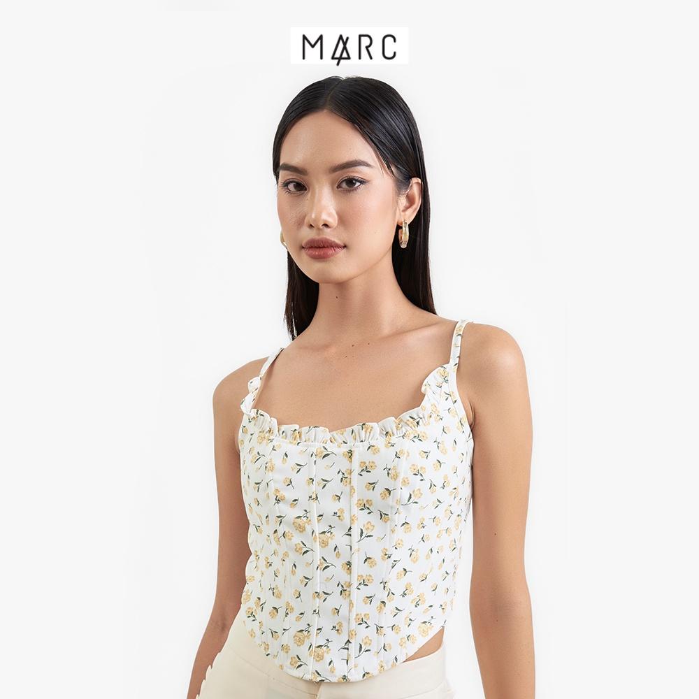 Áo 2 dây nữ MARC FASHION croset bèo cổ dây kéo sau FAVH110422