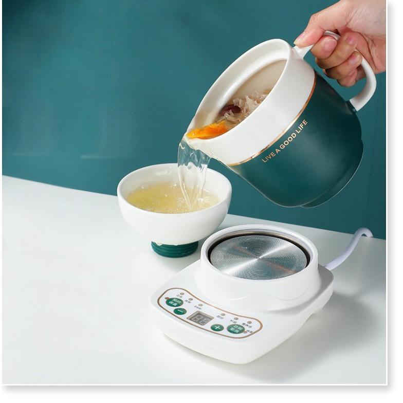 BỘ CỐC SỨ CHƯNG YẾN 1000ML VÀ ĐẾ ĐIỆN CAO CẤP Ceramic Healthy