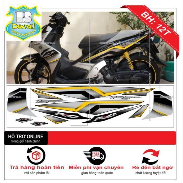 TEM XE NOUVO 4 LX RC 2009 XÁM ĐEN VÀNG