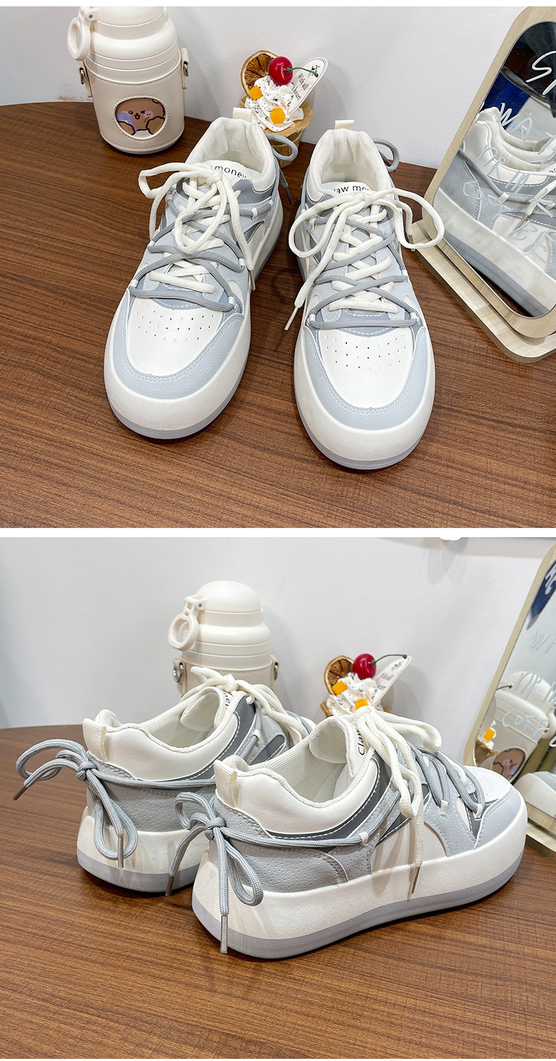 Giày thể thao nữ cổ thấp chất liệu da mềm mại, phong cách dễ thương – GNU2035
