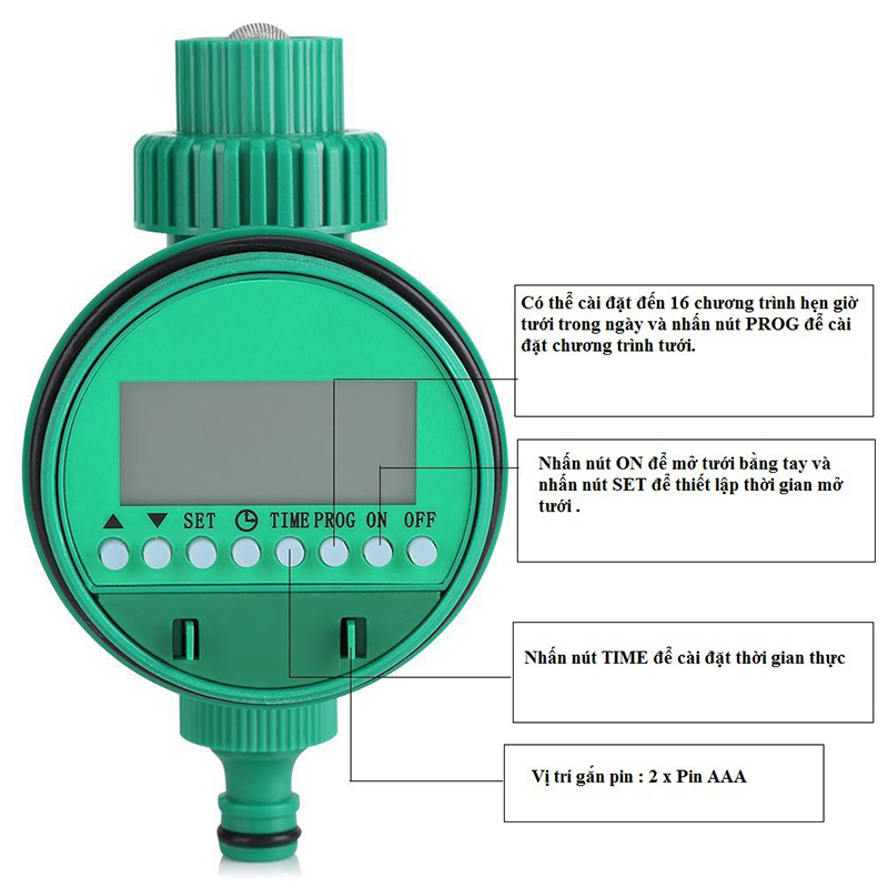 VAN ĐỒNG HỒ HẸN GIỜ TƯỚI NƯỚC CHO CÂY VT225