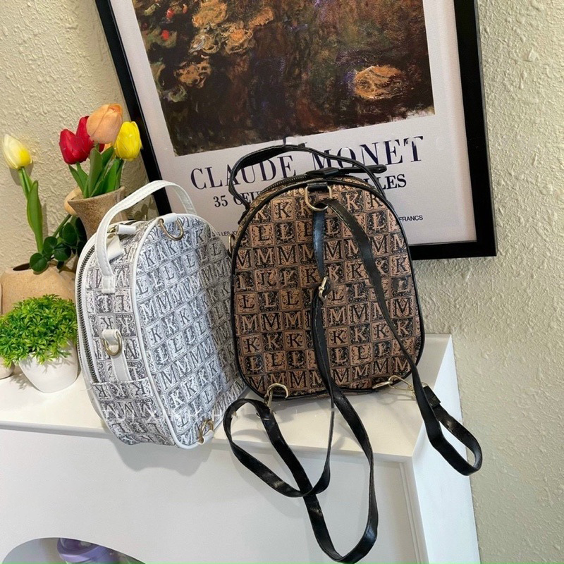 Balo mini nam nữ MiiZzu hoạ tiết thời trang siêu chuẩn da đẹp nhiều ngăn khoá tiện lợi thích hợp đi chơi đi học size 20cm