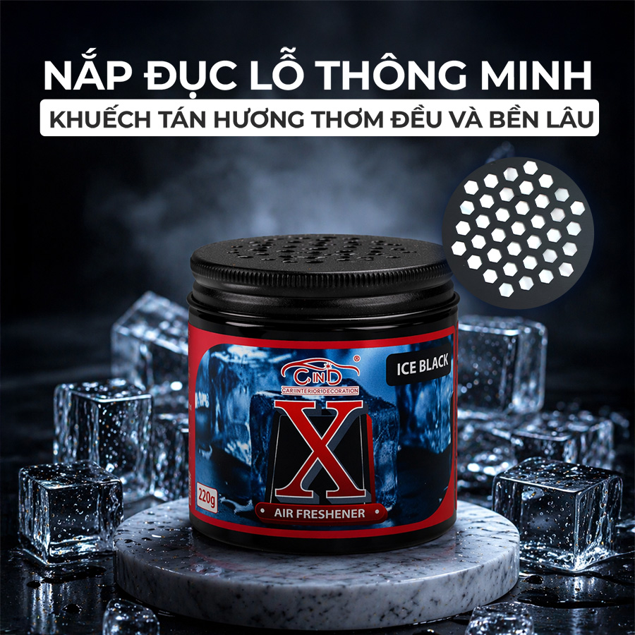 Sáp Thơm Ô Tô CIND X-Gel CD-X004 Ice Black 220g