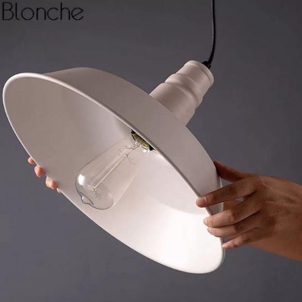 Đèn thả sắt sơn tĩnh điện đẹp chao đại phi 350 HL 6657-350