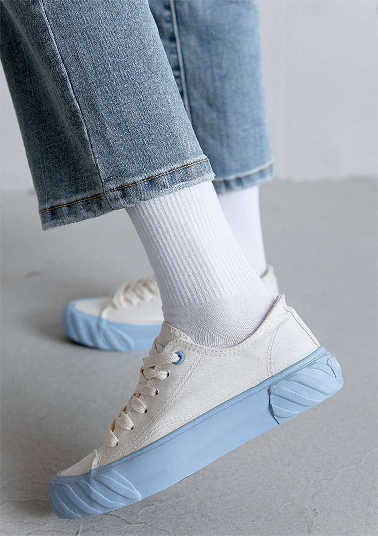 Set 5 Đôi Tất Cao Cổ Unisex Bèo Nhún Gân Tăm Style Thanh Lịch