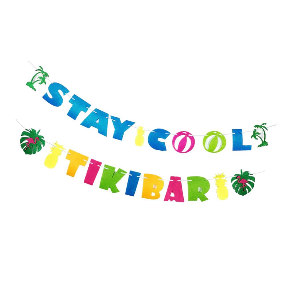 Hawaiian Style Banner Garlands Summer Party Hanging Decor