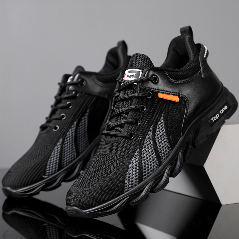 Giày Thể Thao Nam GEMI - Giày Sneaker Màu Đen - Đen Trắng, Giày Thể Thao Đế Êm , Vải Thoáng, Khử Mùi Hôi Chân- G5035