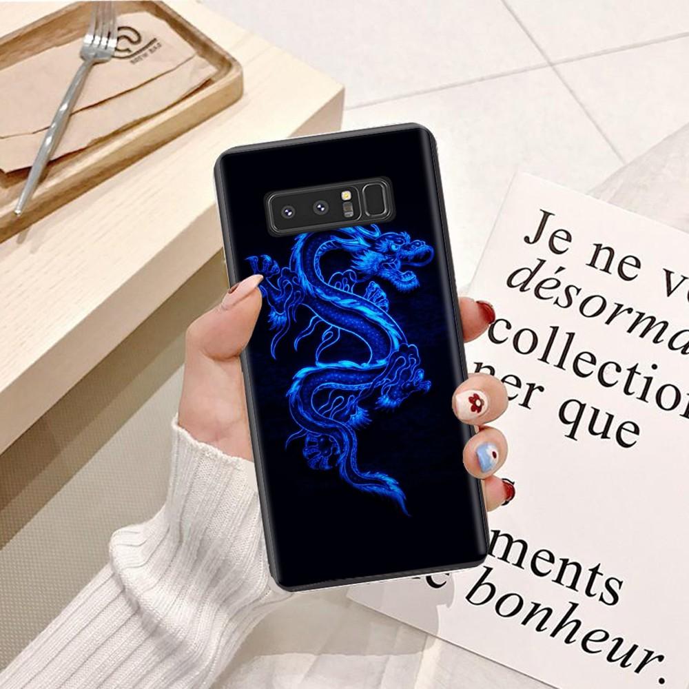 Ốp lưng dành cho điện thoại Samsung Note 5 Viền dẻo TPU hình Rồng Xanh
