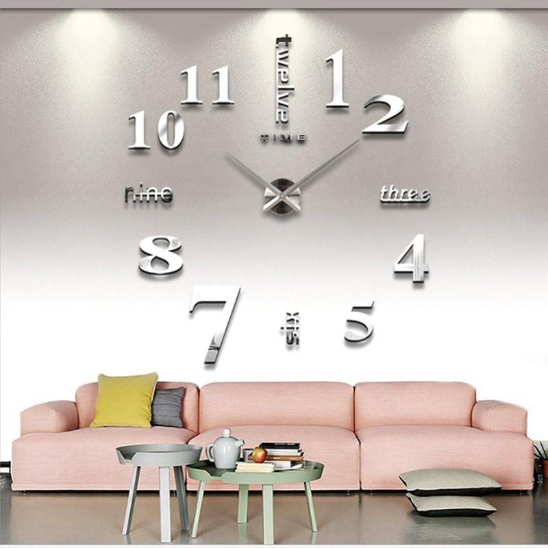 Đồng hồ dán tường châu âu DIY 3D trang trí cao cấp