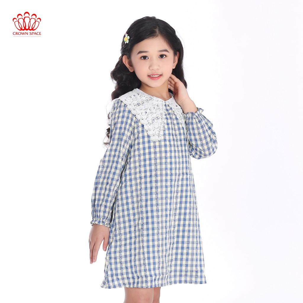 Váy Thu Đông Cao Cấp Crown Space Hai Lớp Dành Cho Bé Gái CKGL2811513 Size 13-27kg