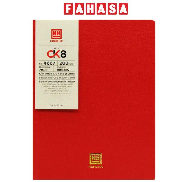 Sổ Da CK8 - 200 Trang 70gsm - Hồng Hà 4667 - Màu Đỏ