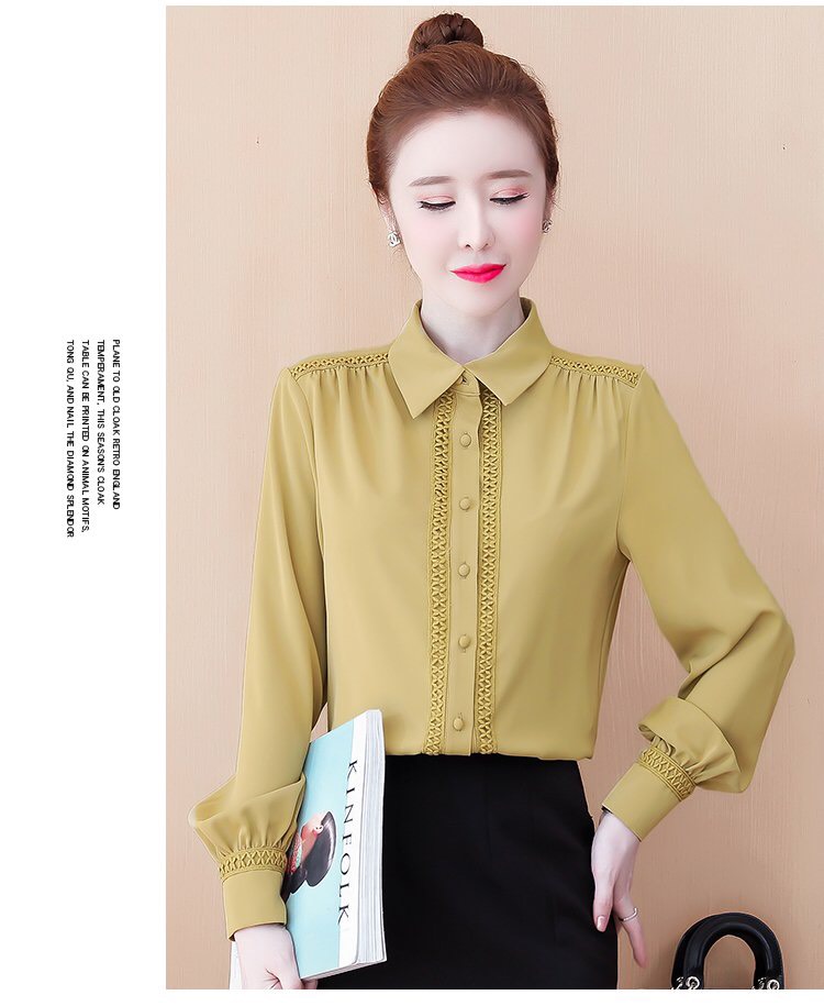 Áo sơ mi nữ phối ren cách diệu - NH449