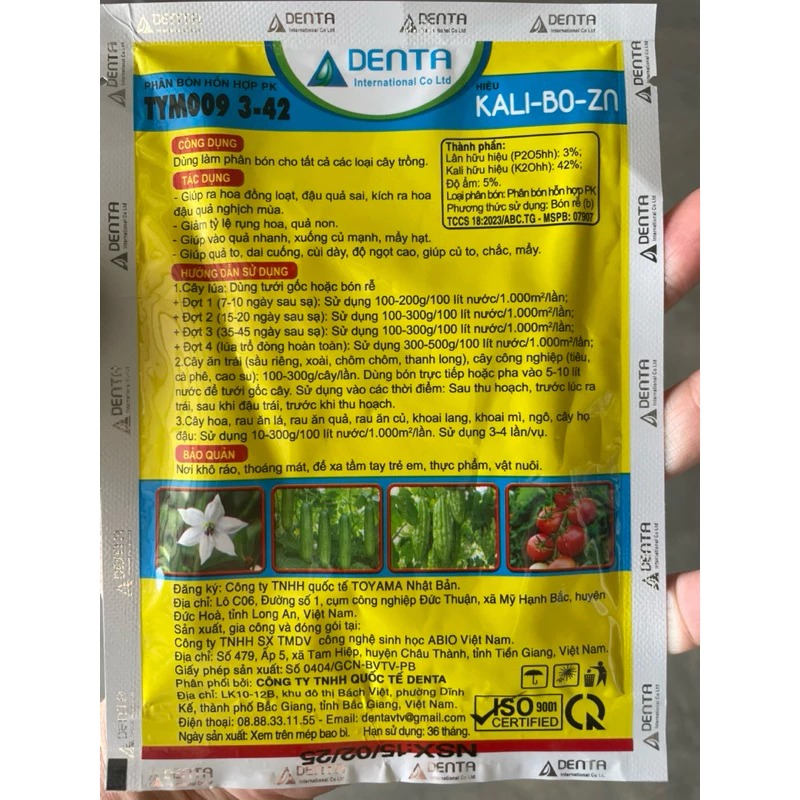 Kali - Bo - Zn Siêu ra hoa đậu trái, bông to thụ phấn tốt, không lo rụng bông trái non