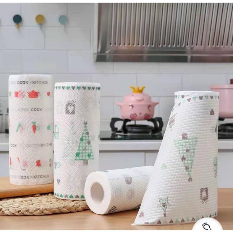 Cuộn Giấy Lau Nhà Bếp Đa Năng Màu Trắng Có Thể Giặt Được tái sửu dụng