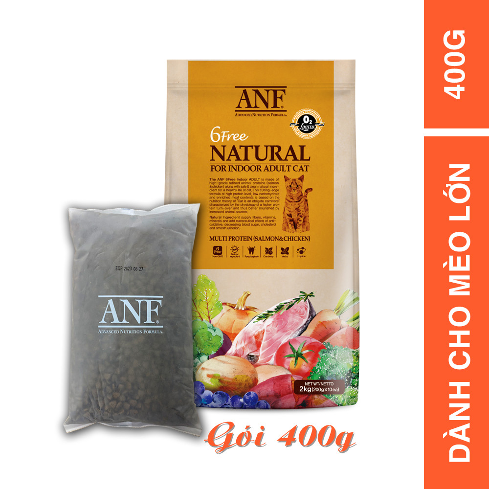 - Thức ăn Organic dành cho mèo trưởng thành ANF 6FREE
