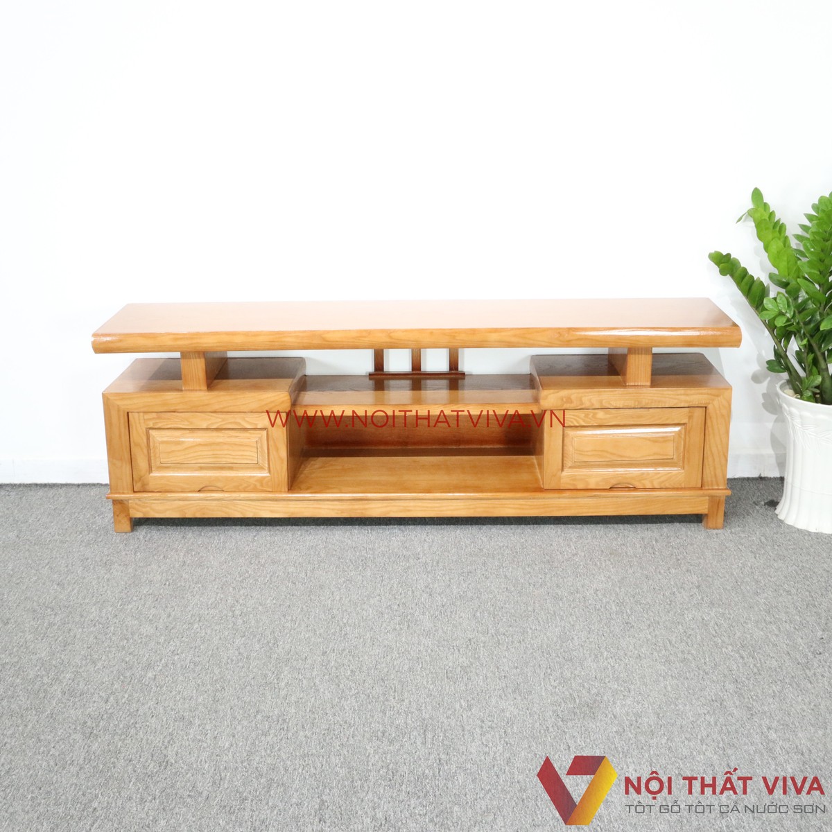 Kệ Tivi Gỗ Sồi 2 Hộc Kéo Đẹp Giá Rẻ