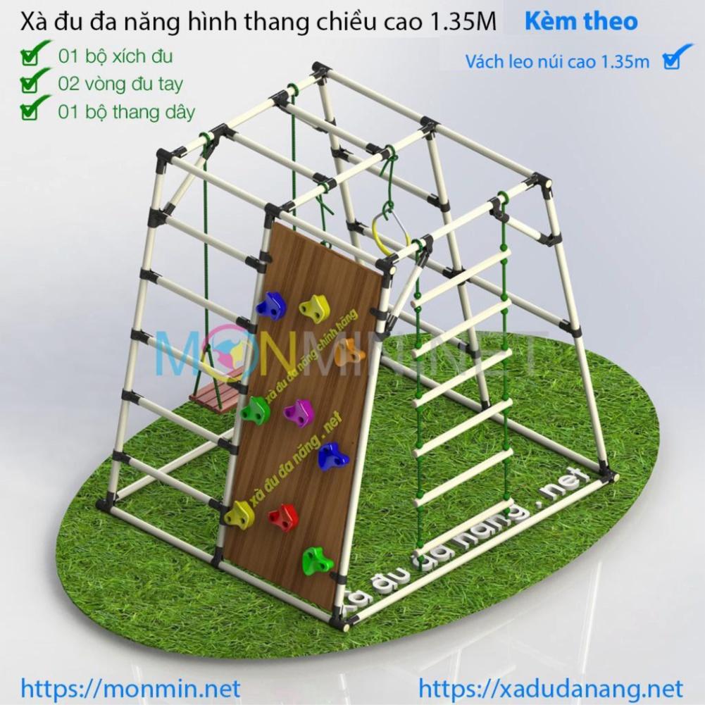 Xà đu đa năng Satech - Khung vận động cho bé - Hình hộp thang cân - Bộ cao 1.35m: Trò chơi 1 3 4 5 6