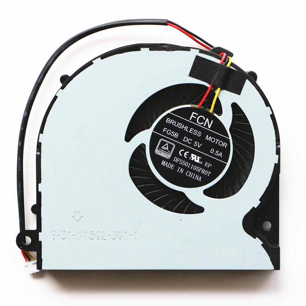 Laptop Cpu Fan For Schenker XMG P505 P505-2OG P705 Cpu Cooling Fan FCN DFS501105FR0T FG5B 6-31-N1502-301