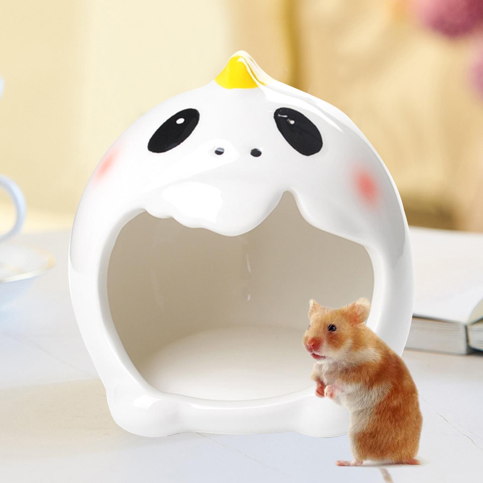 2 PCS Ceramic Hamster Nest Small Animal House Cage Toys Pet Nesting Mini Hut