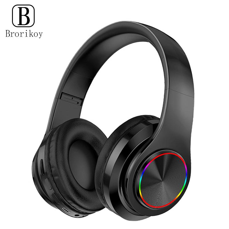 Wireles Bluetooth Tai Nghe Over-Ear Có Thể Gấp Gọn Nhiều Màu Sắc Stereo Máy Tính Không Dây Tai Nghe Khử Tiếng Ồn HIFI Trò Chơi Truyền Hình Tai Nghe