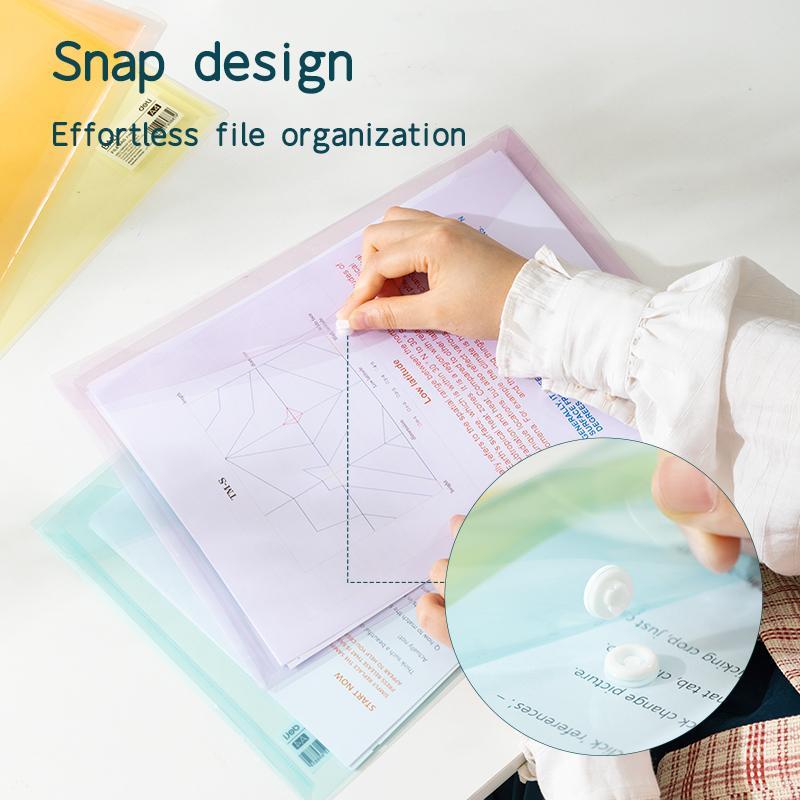 Túi Đựng Tài Liệu Clear Bag A4 - Deli EF766 - Màu Đỏ