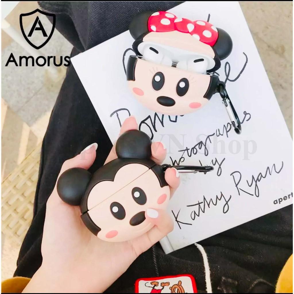 Bao Case Ốp dành cho Airpods Pro chuột Mickey siêu xinh silicon cao cấp