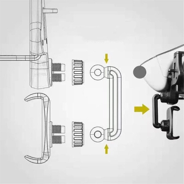 Giá đỡ điện thoại DoDoDios Kẹp điện thoại ô tô trên gương chiếu hậu, xoay 360 độ gắn gương chiếu hậu trên xe ô tô - Hàng Chính Hãng DoDoDios