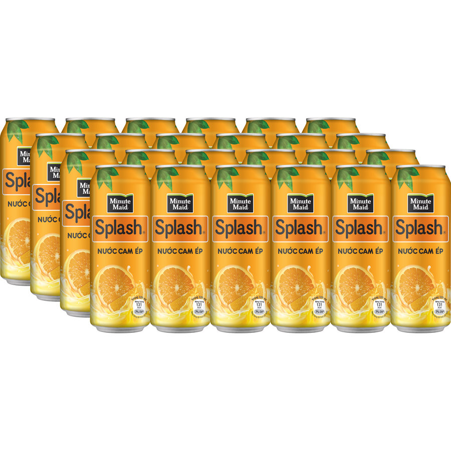 Nước cam ép Minute Maid Splash - 330ml, 24 lon